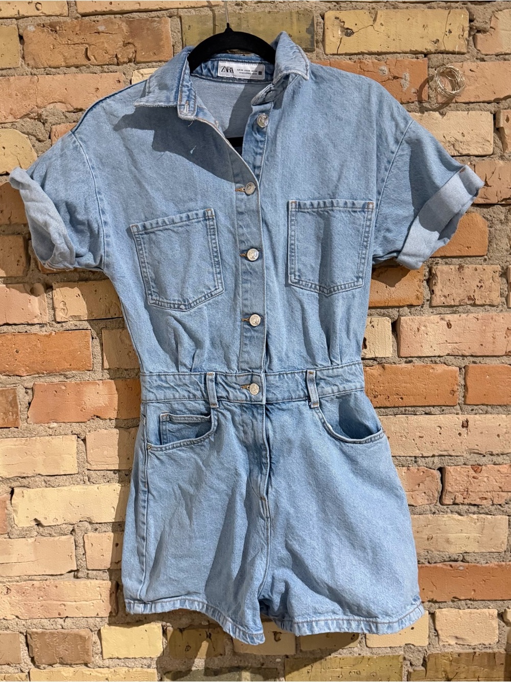 Zara denim romper XS